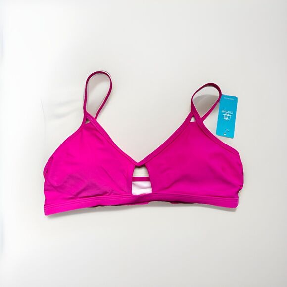 Cupshe Bikini Top Womens Medium Hot Pink NEW - Picture 3 of 5